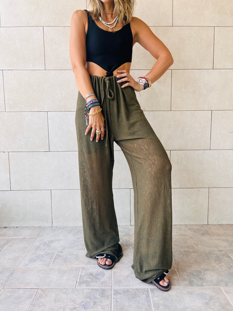 Olive Only Beach Pants