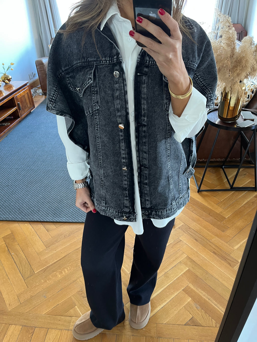 Grey Frillu Icon Denim Vest