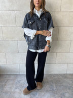 Grey Frillu Icon Denim Vest