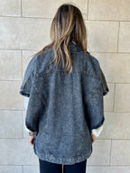 Grey Frillu Icon Denim Vest