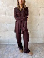 Brown 3 Pieces Everyday Lounge Set