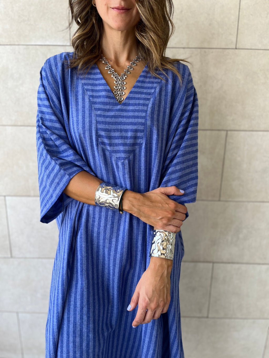 Blue Striped Easy Dress