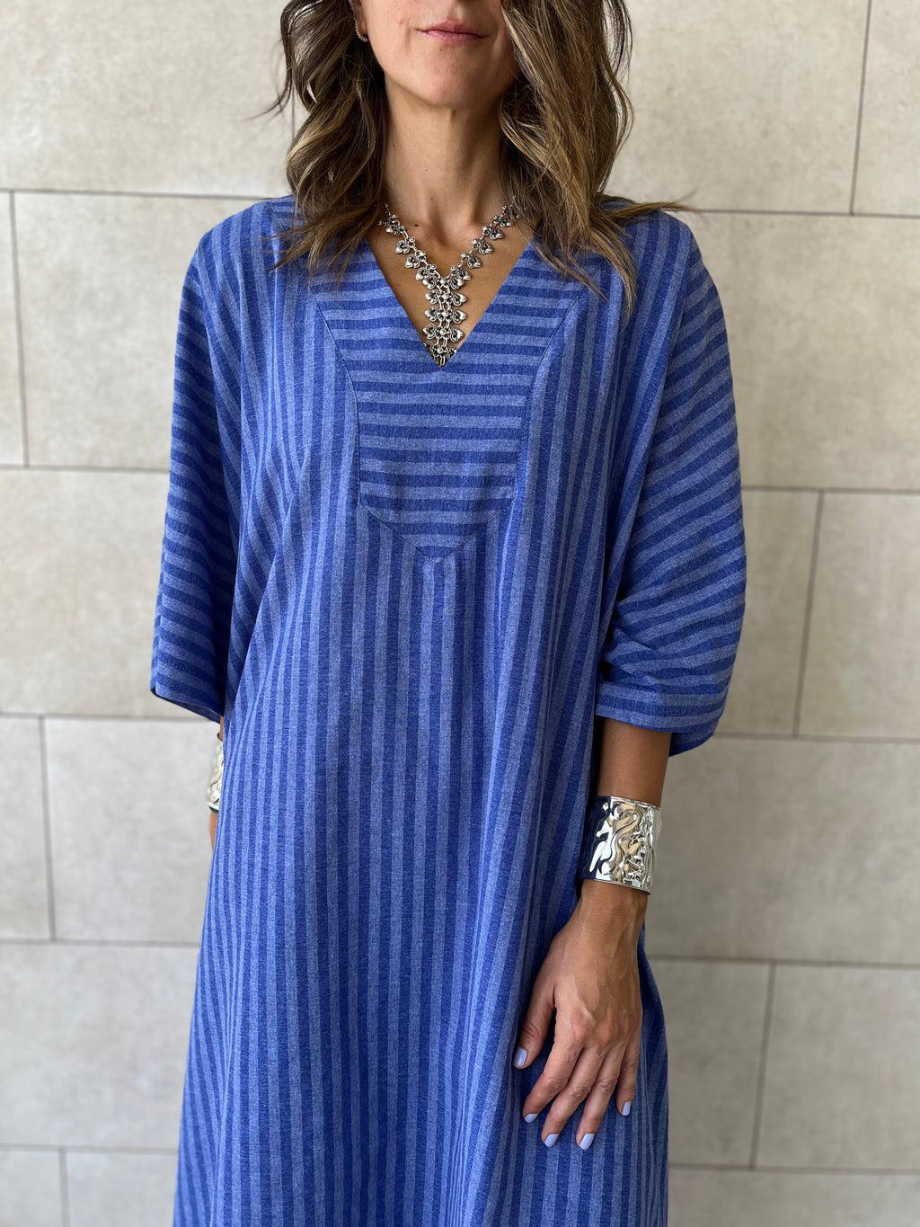 Blue Striped Easy Dress