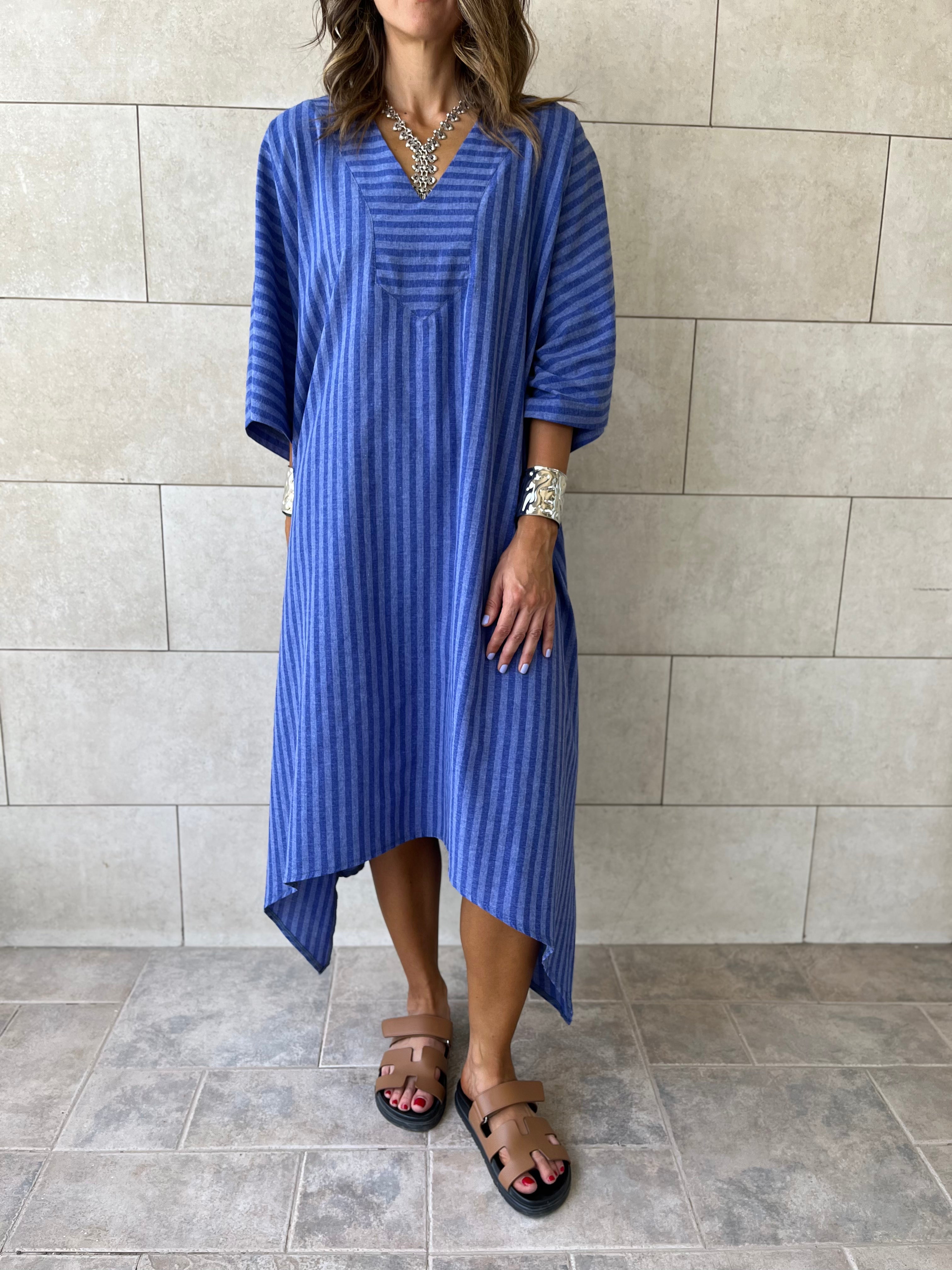 Blue Striped Easy Dress