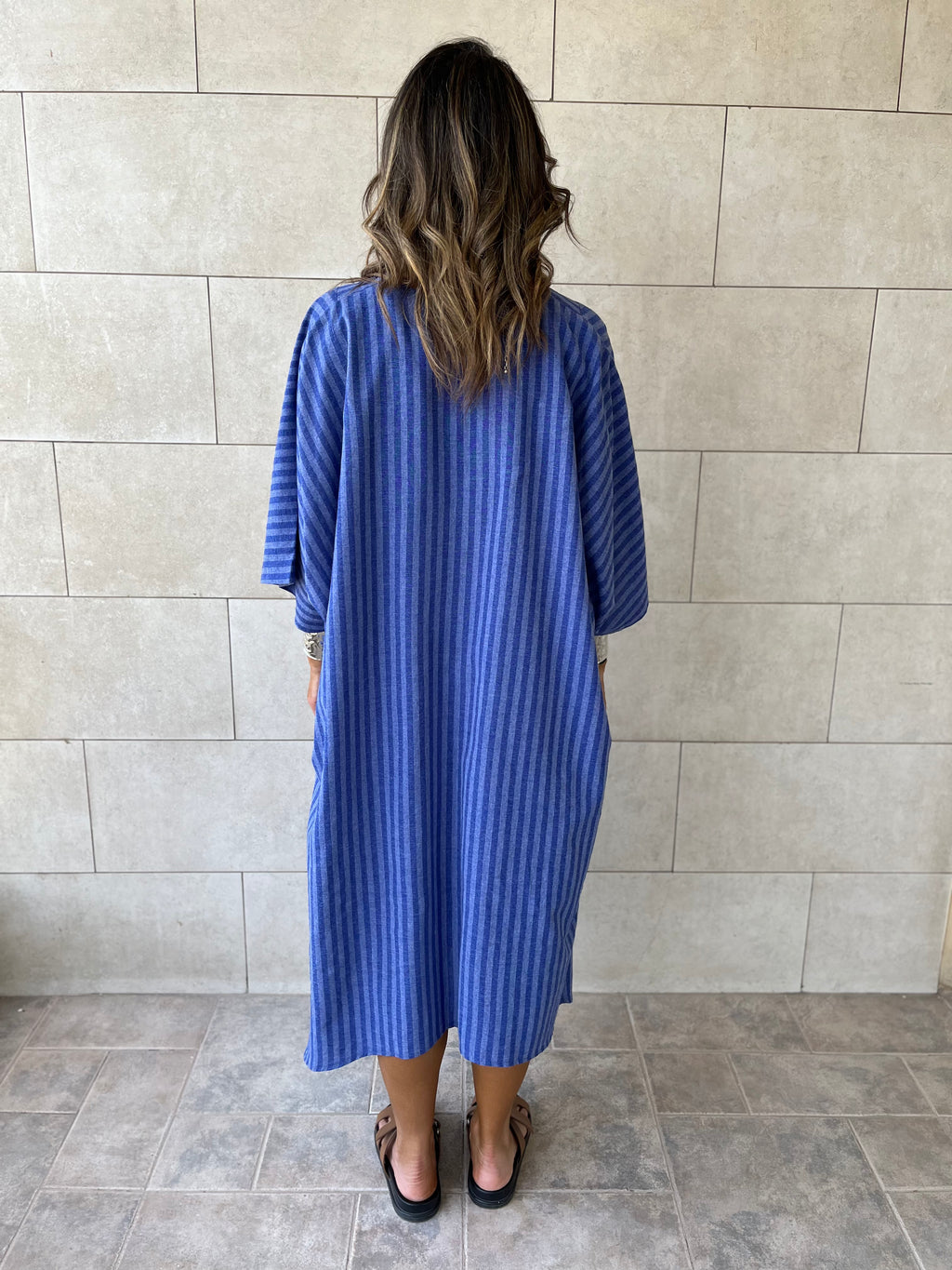 Blue Striped Easy Dress