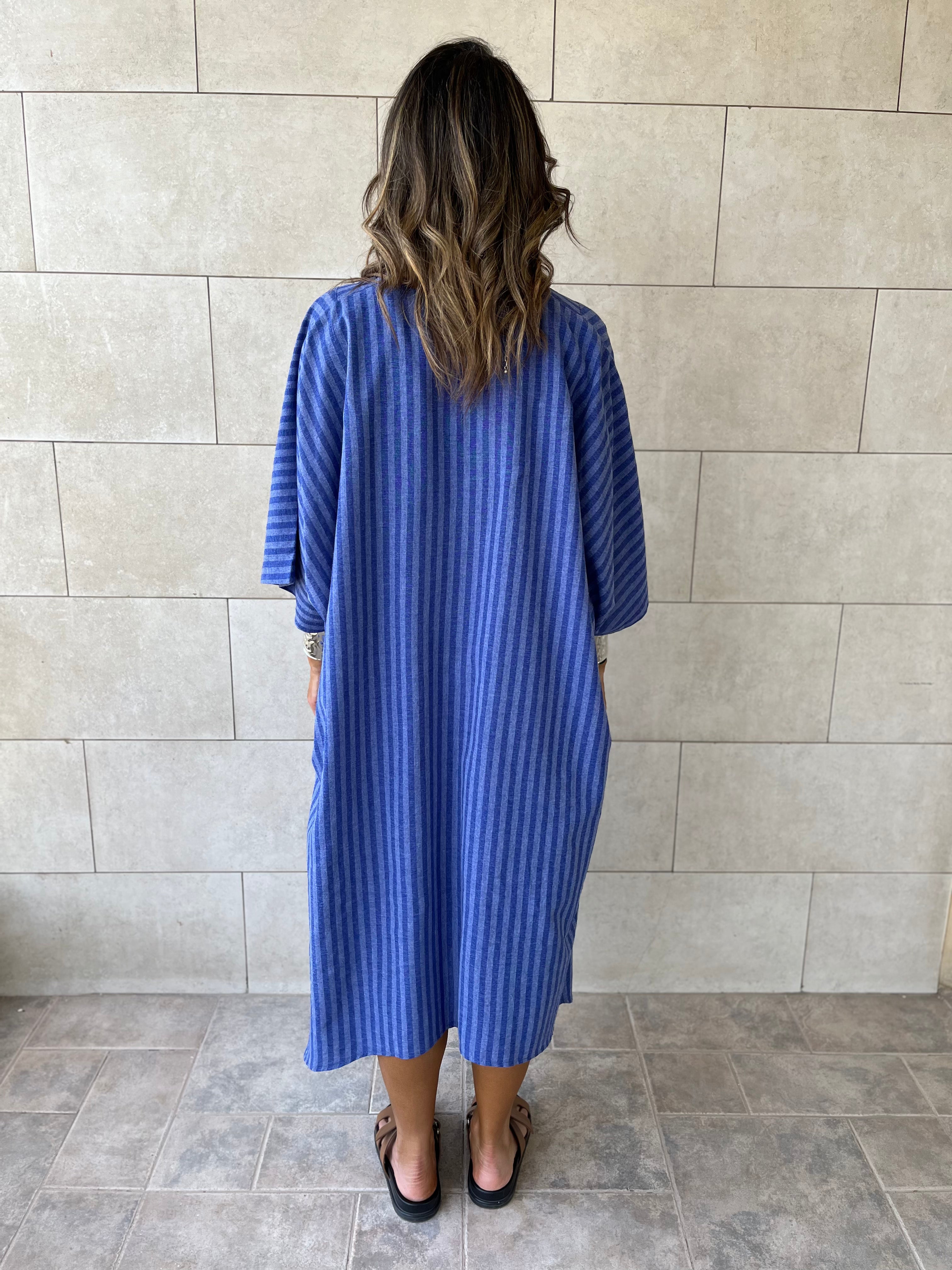 Blue Striped Easy Dress