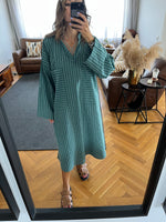 Olive Striped Easy Dress