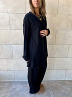 Black 3 Pieces Everyday Lounge Set