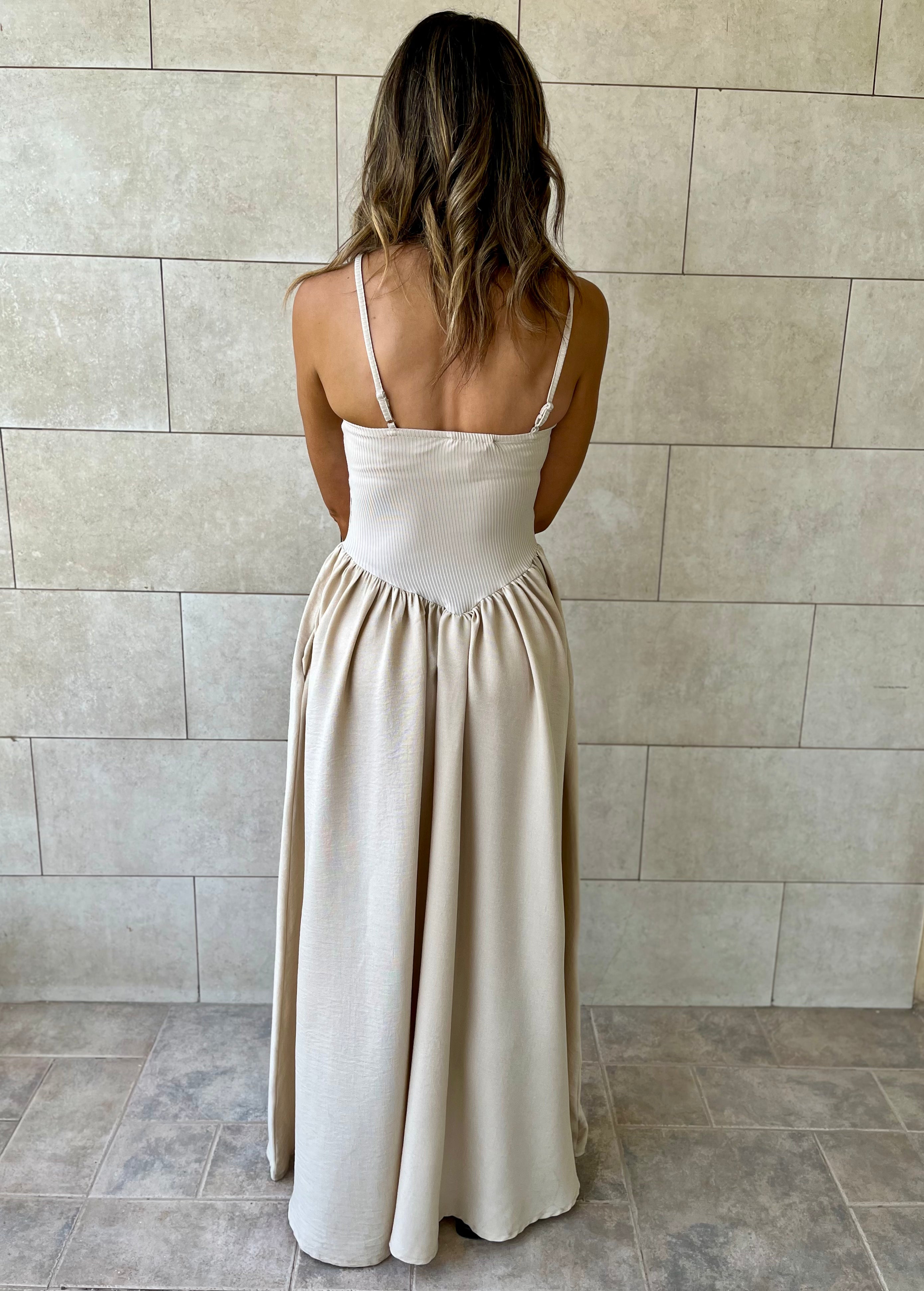 Beige Serene Grace Dress