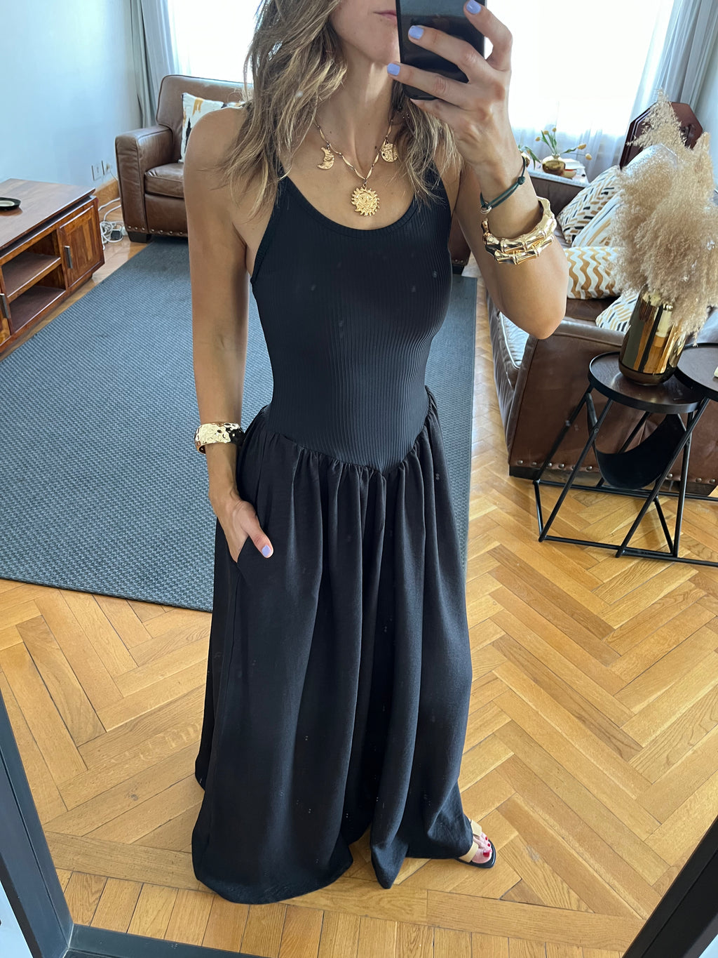 Black Serene Grace Dress