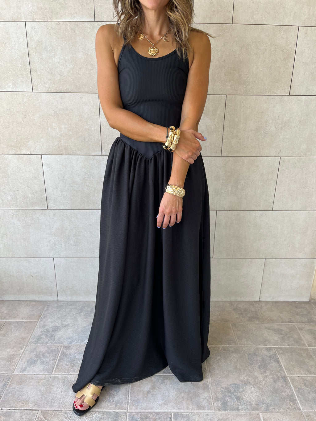 Black Serene Grace Dress