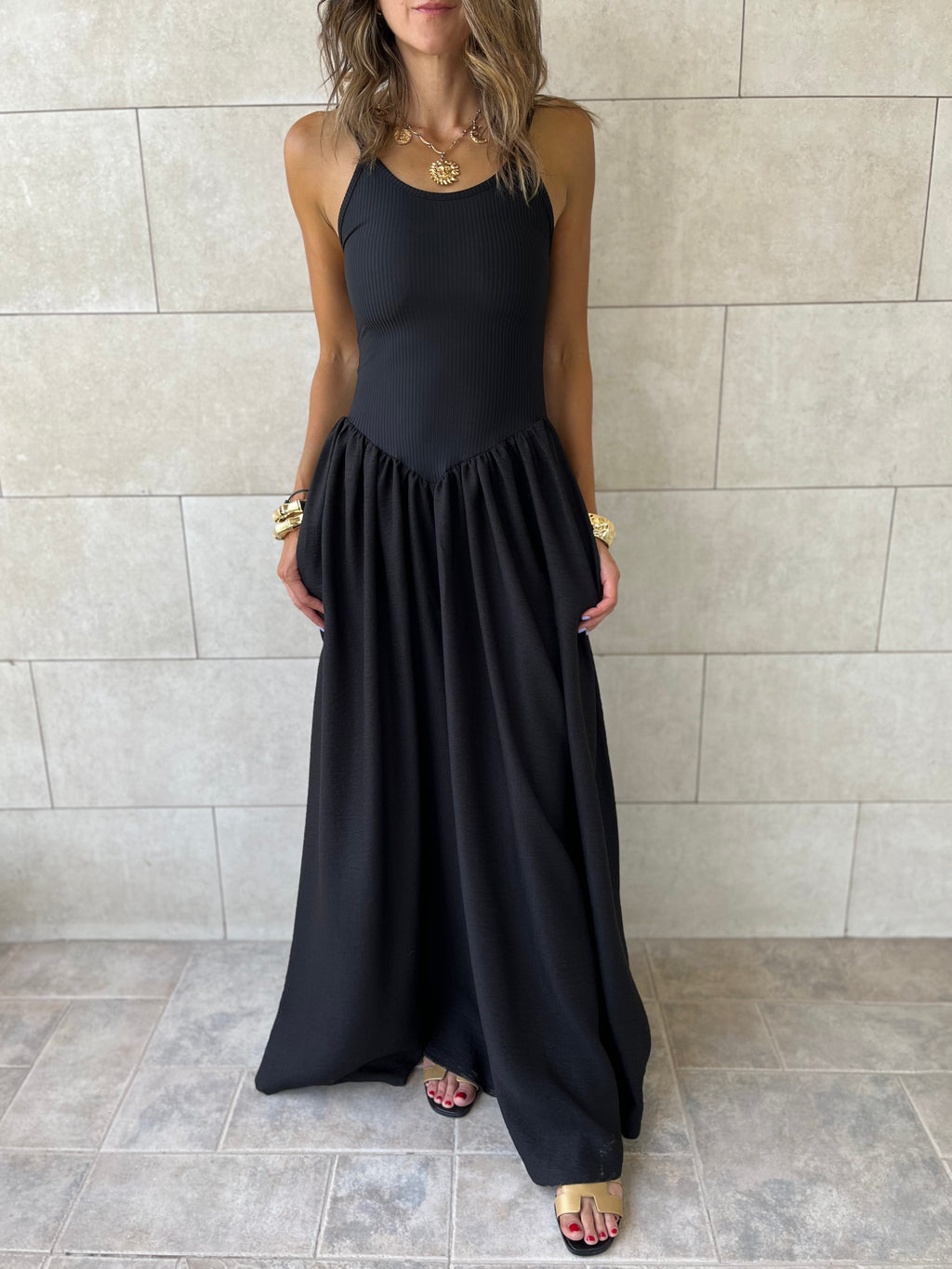 Black Serene Grace Dress
