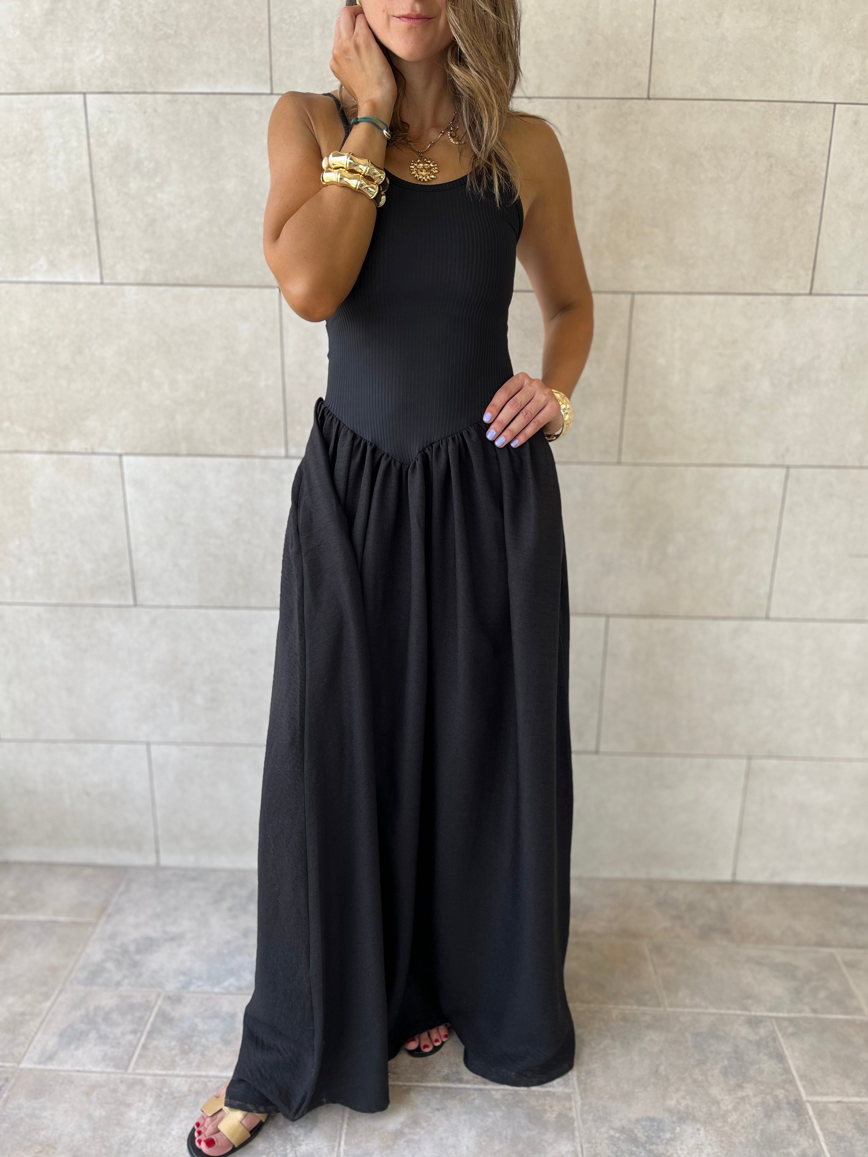 Black Serene Grace Dress