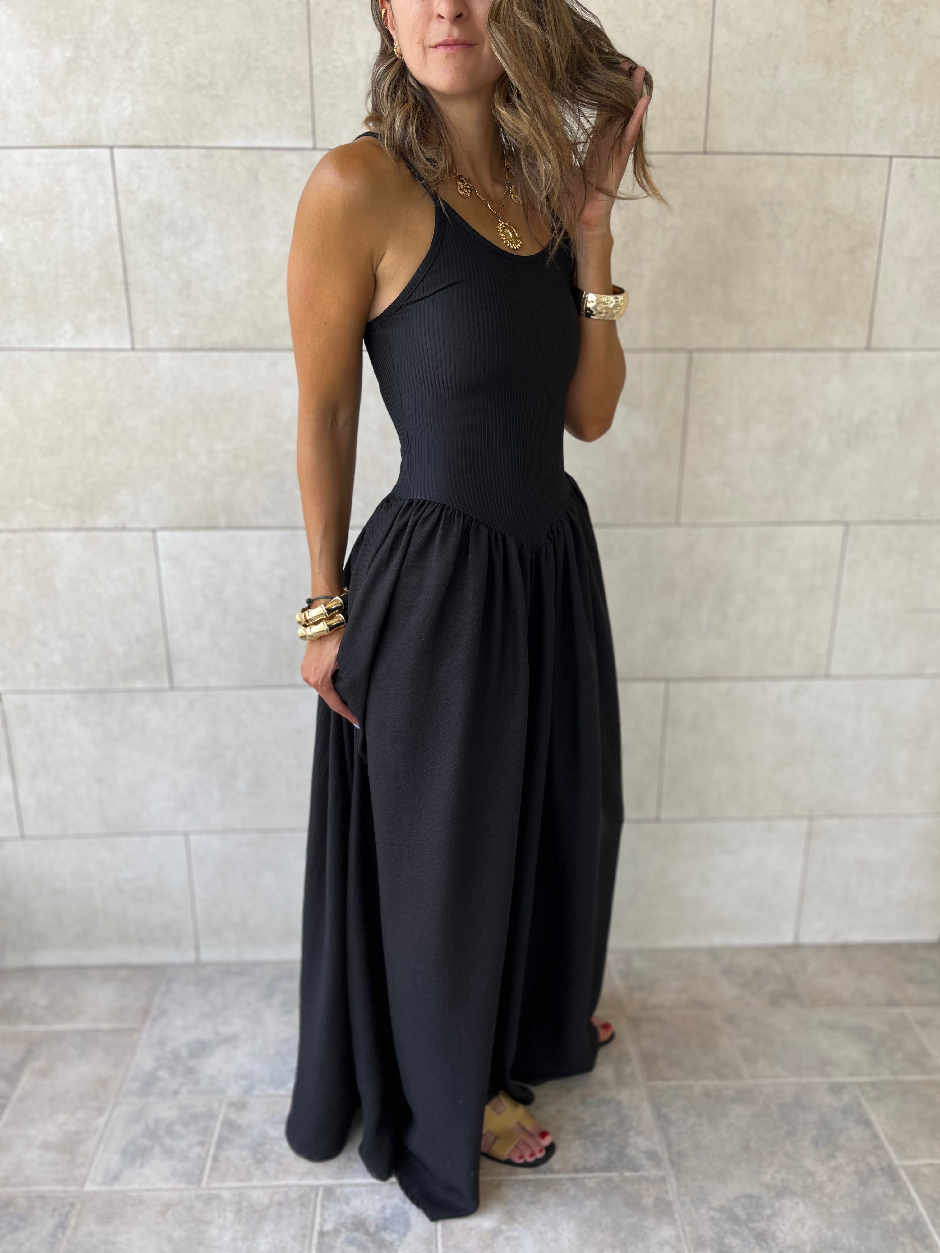 Black Serene Grace Dress