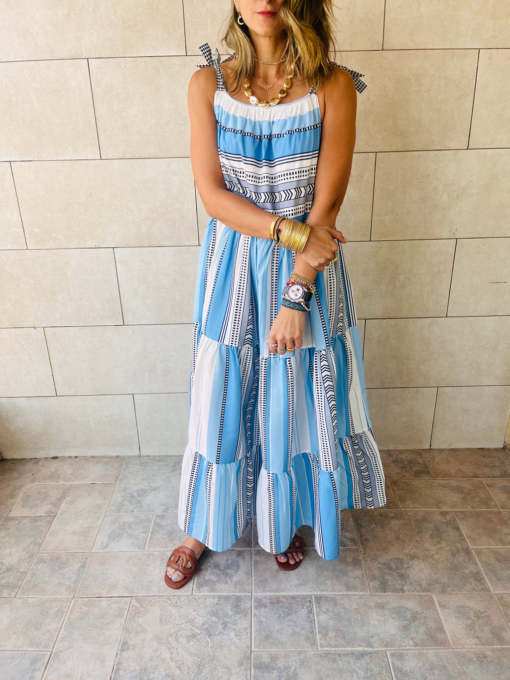 Blues Away Strapped Dress