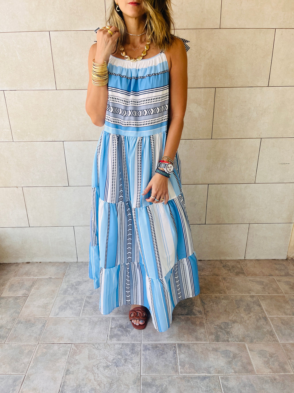 Blues Away Strapped Dress