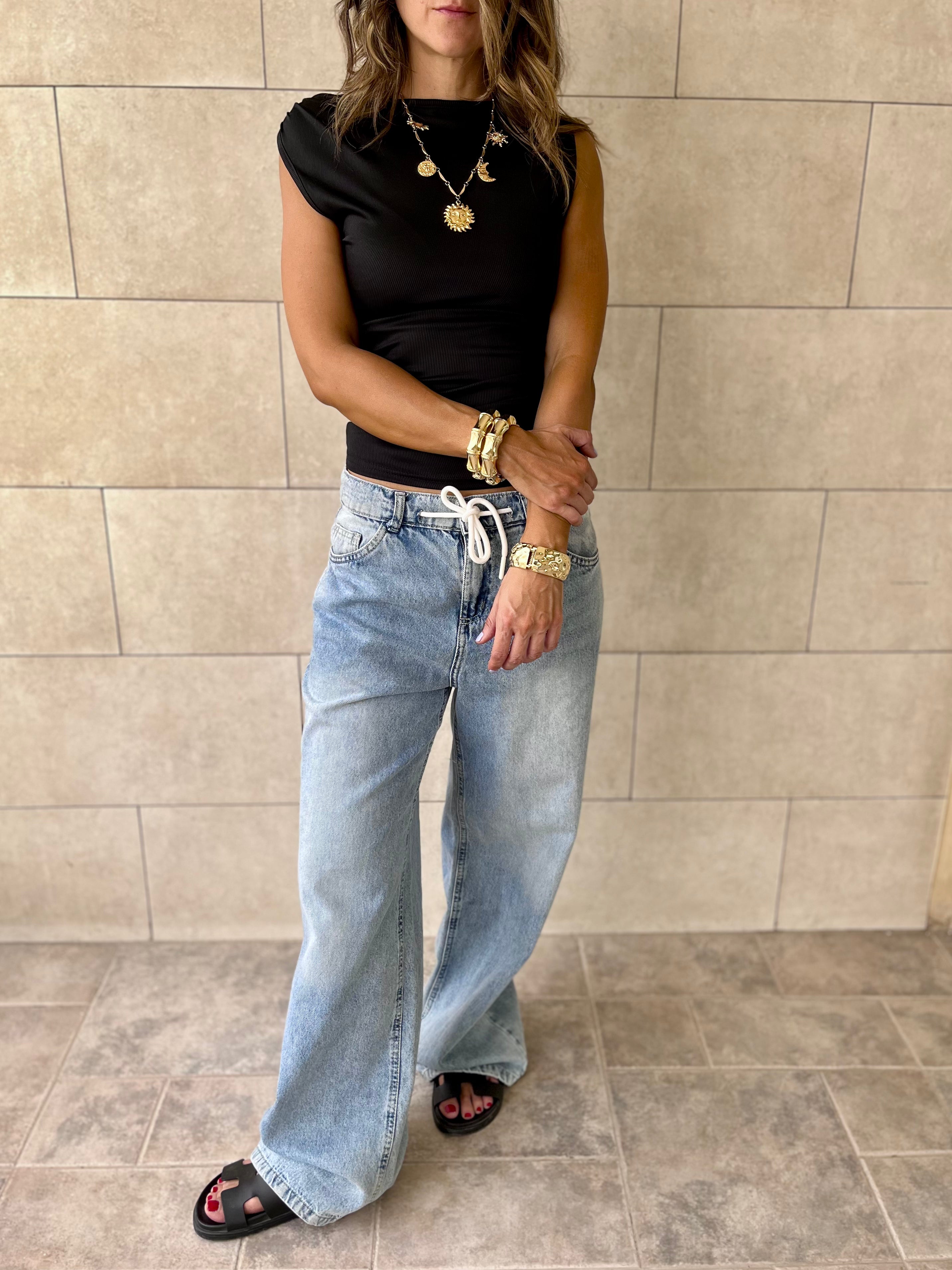 Black 130 One Shoulder Sleeveless Top