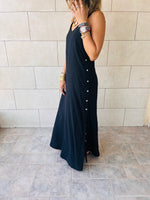 Black Keep It Simple Side Slit Dress