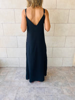 Black Keep It Simple Side Slit Dress