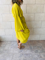 Mustard Waist Snatch Mini Dress