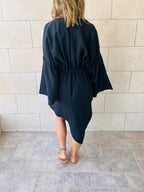 Black Waist Snatch Mini Dress