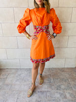 Orange Gum Drop Cut Out Mini Dress