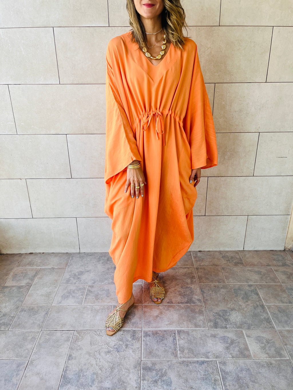 The Orange Nubian Kaftan