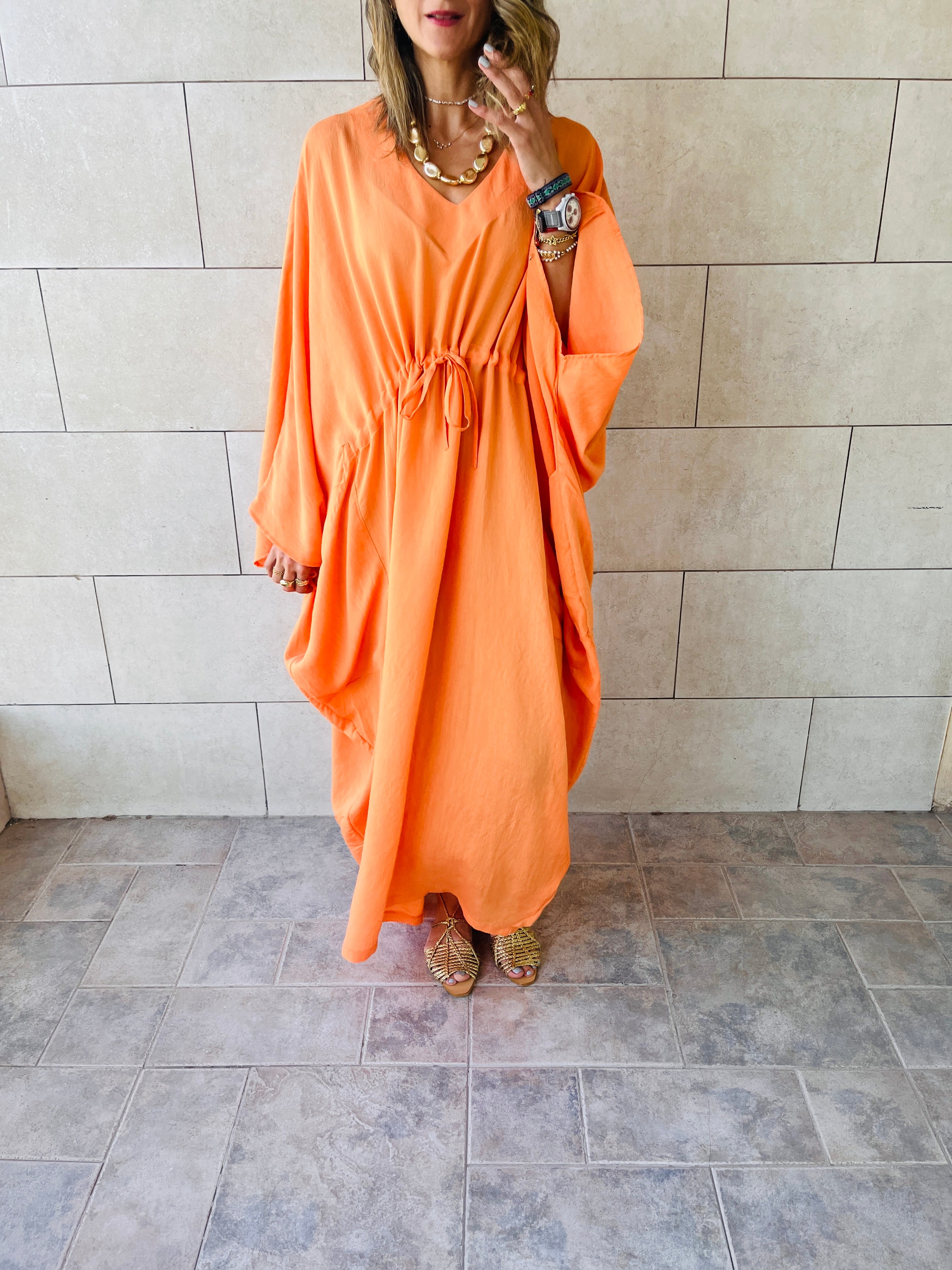 The Orange Nubian Kaftan