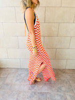Orange Lollipop Waves Crochet Dress