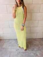 Lime Lollipop Waves Crochet Dress