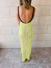 Lime Lollipop Waves Crochet Dress