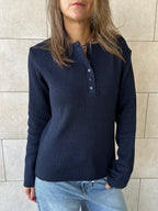 Navy Henley Pullover