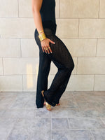 Black Crochet Loving Beach Pants