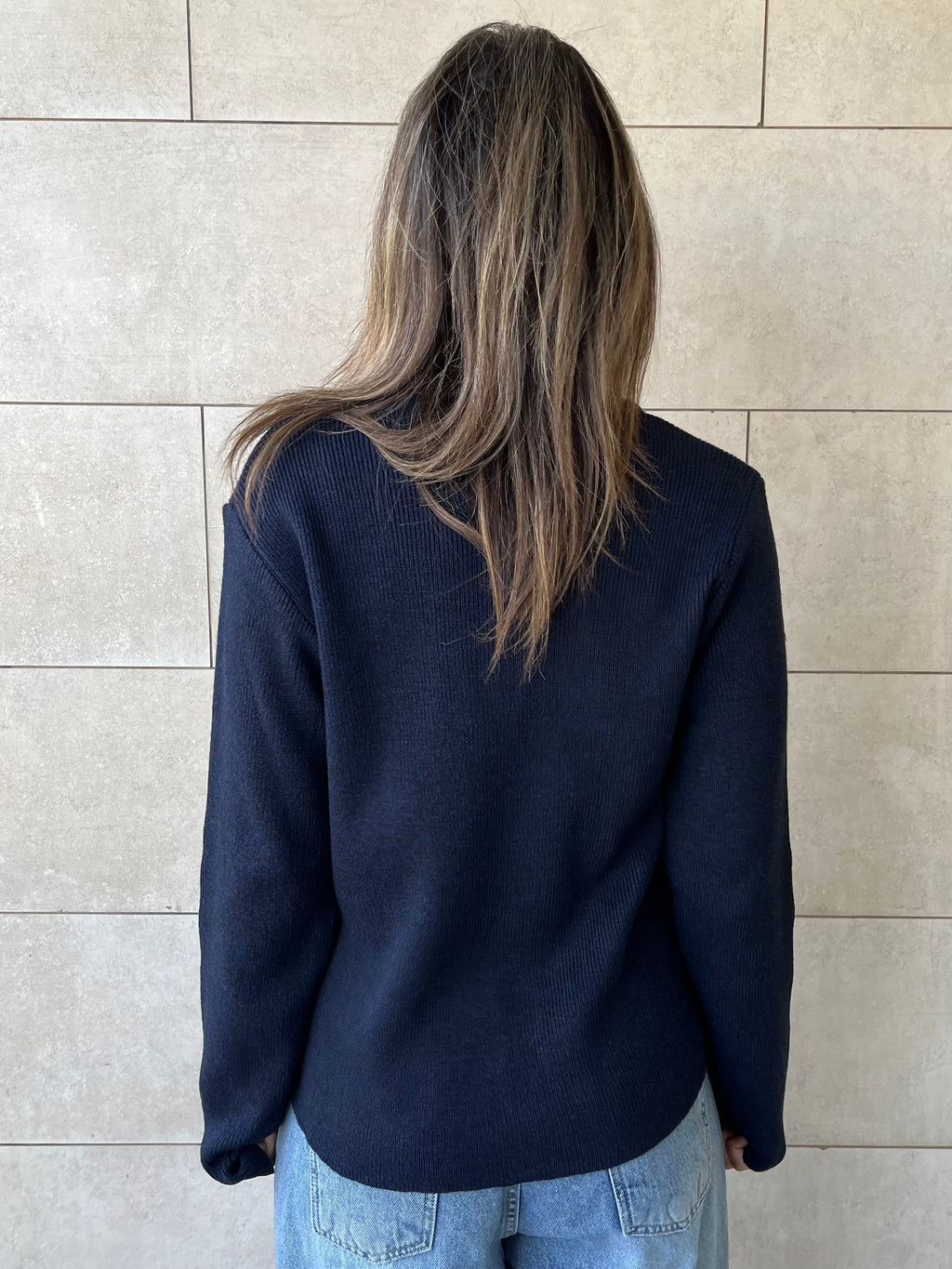 Navy Henley Pullover