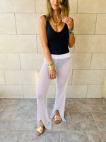 White Crochet Loving Beach Pants