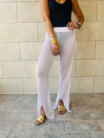 White Crochet Loving Beach Pants