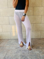 White Crochet Loving Beach Pants