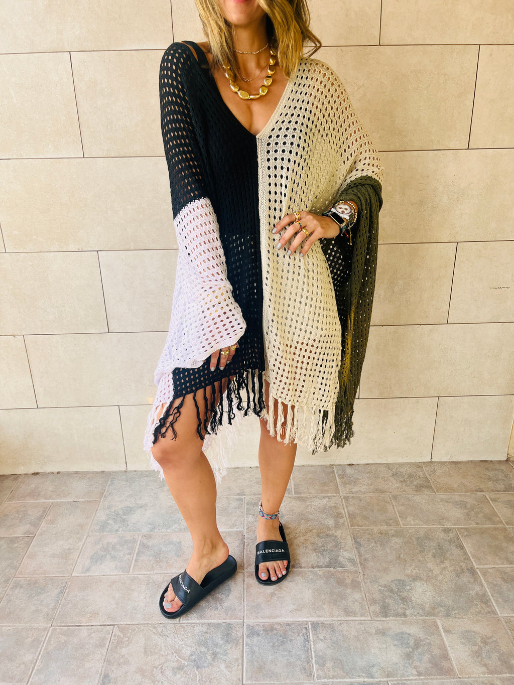 Black & Olive Feels Colorblock