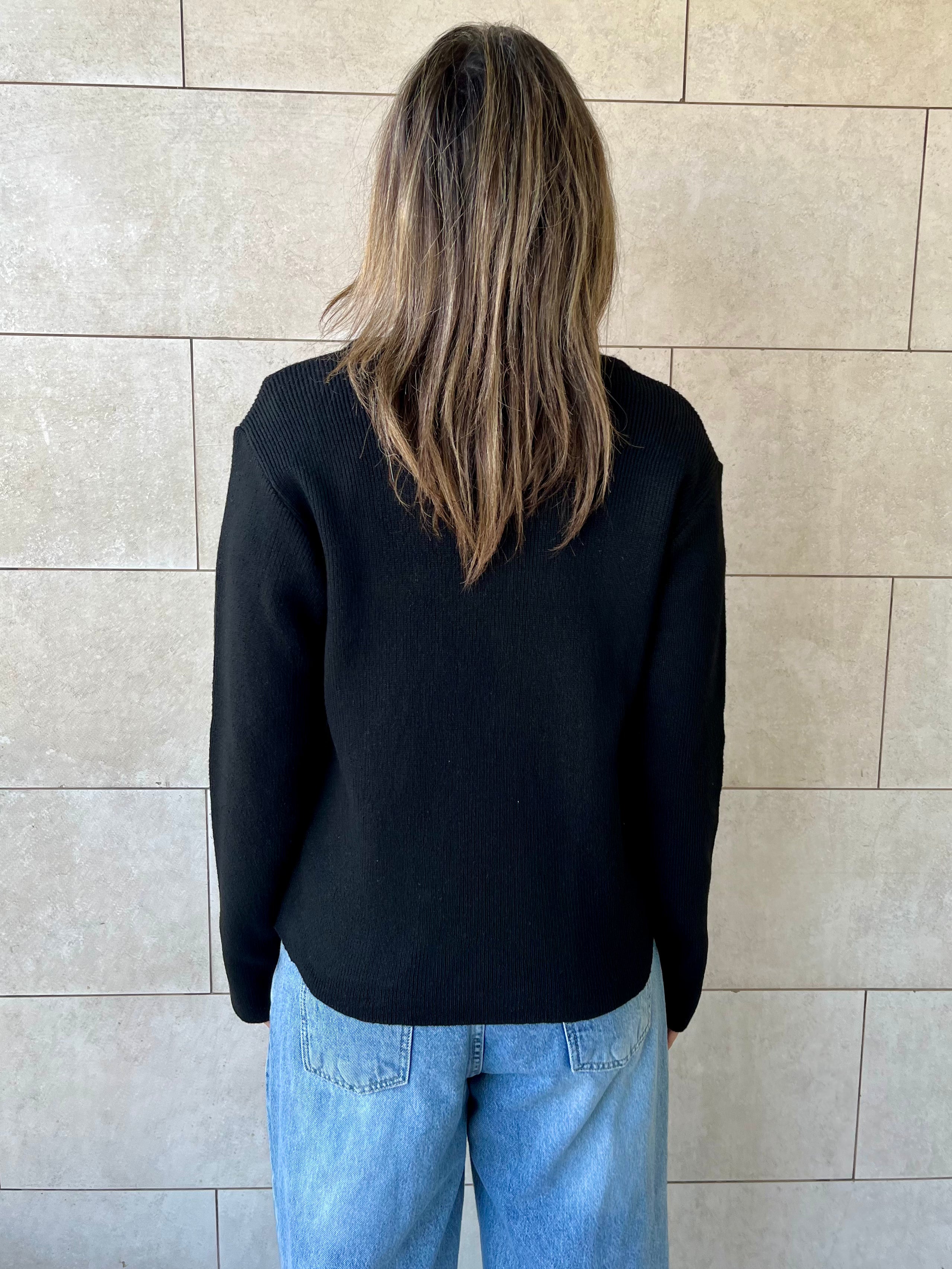 Black Henley Pullover