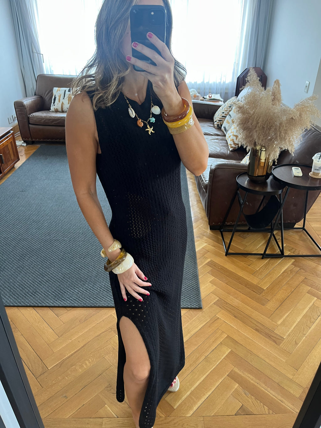 Black Salt & Sun Crochet Dress