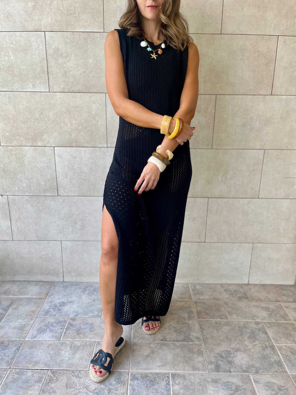 Black Salt & Sun Crochet Dress