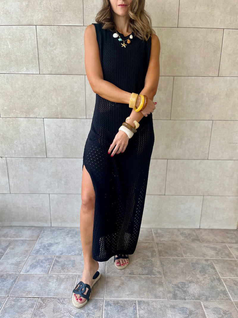 Black Salt & Sun Crochet Dress