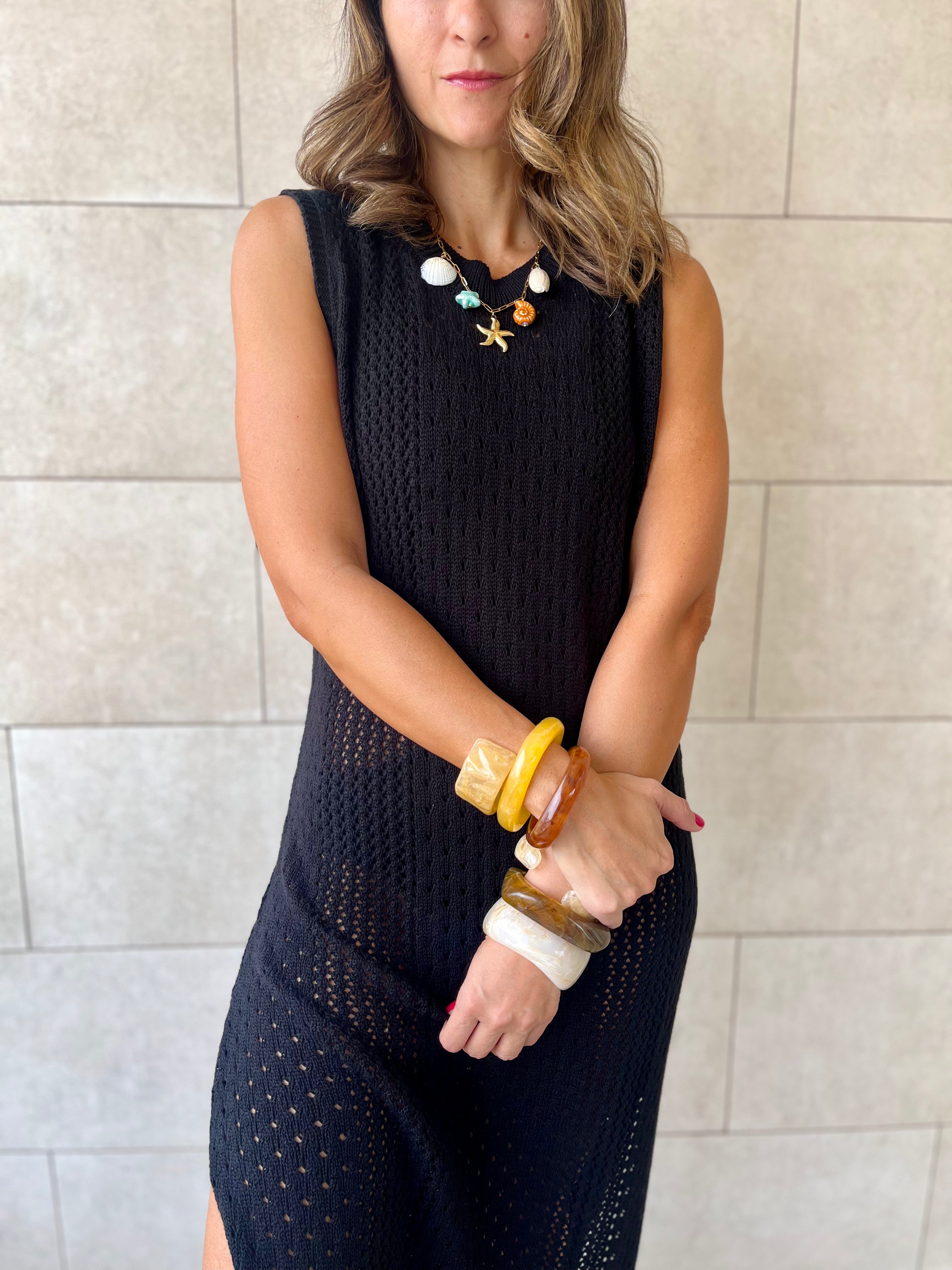 Black Salt & Sun Crochet Dress