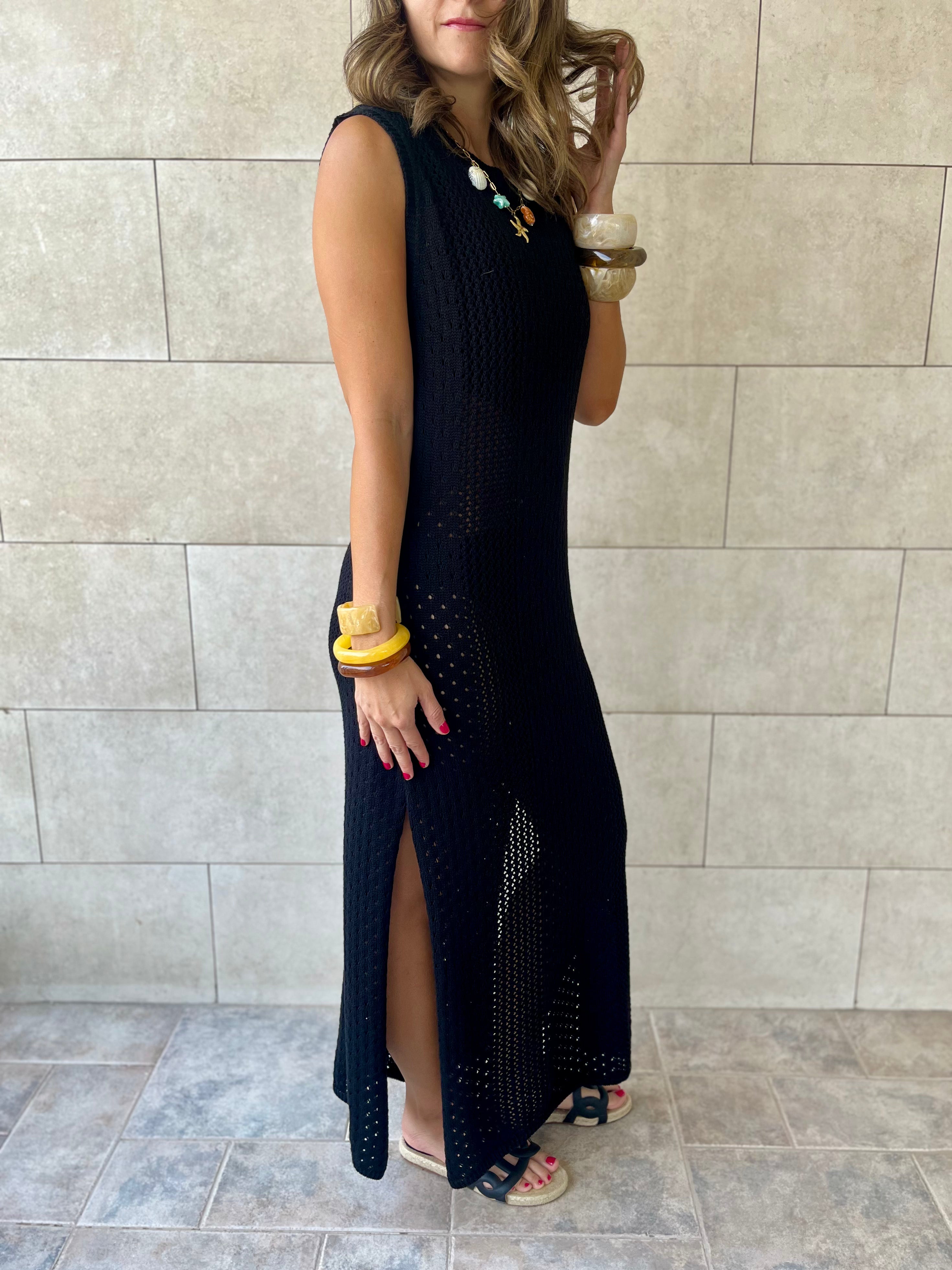 Black Salt & Sun Crochet Dress