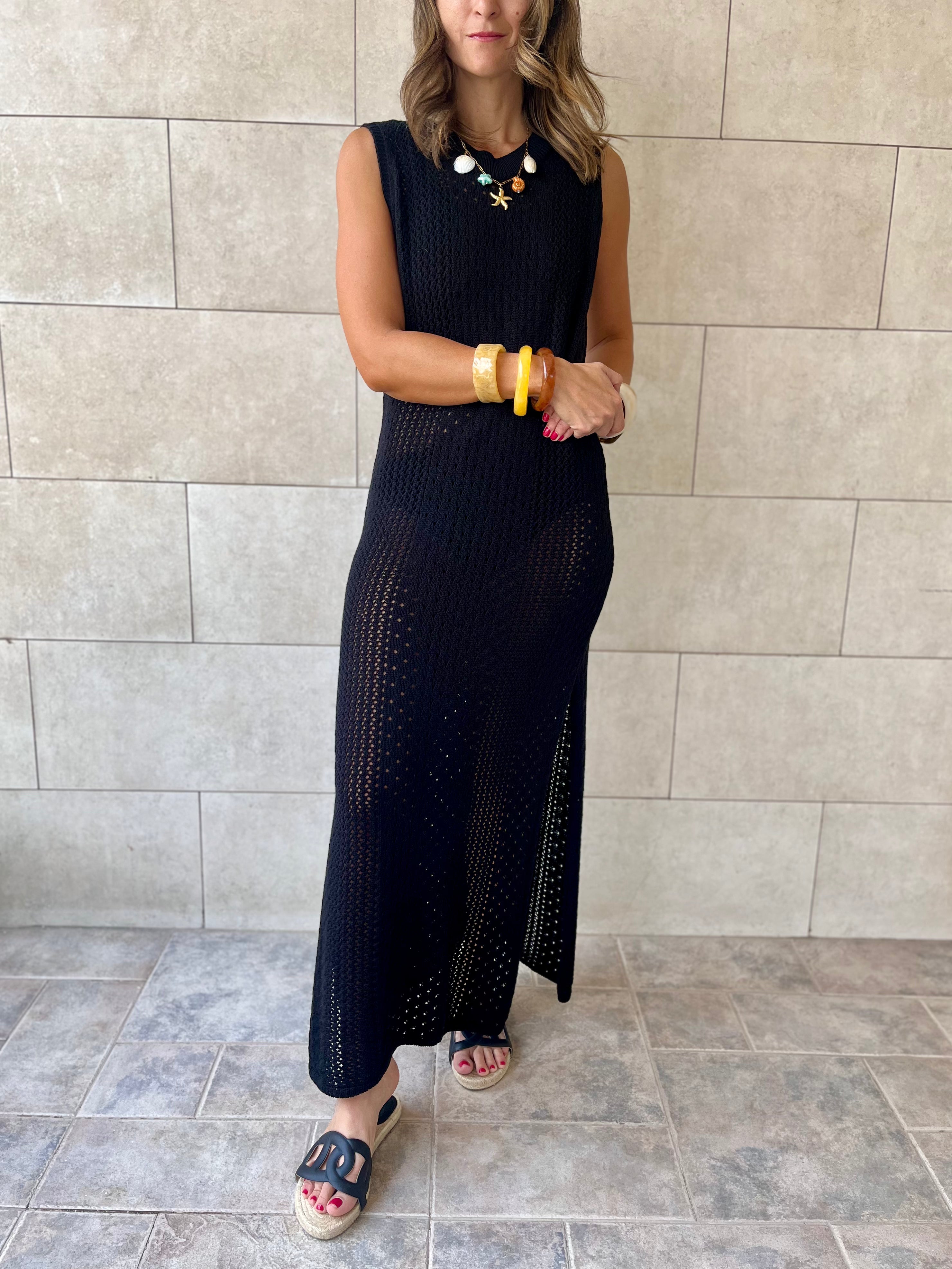 Black Salt & Sun Crochet Dress