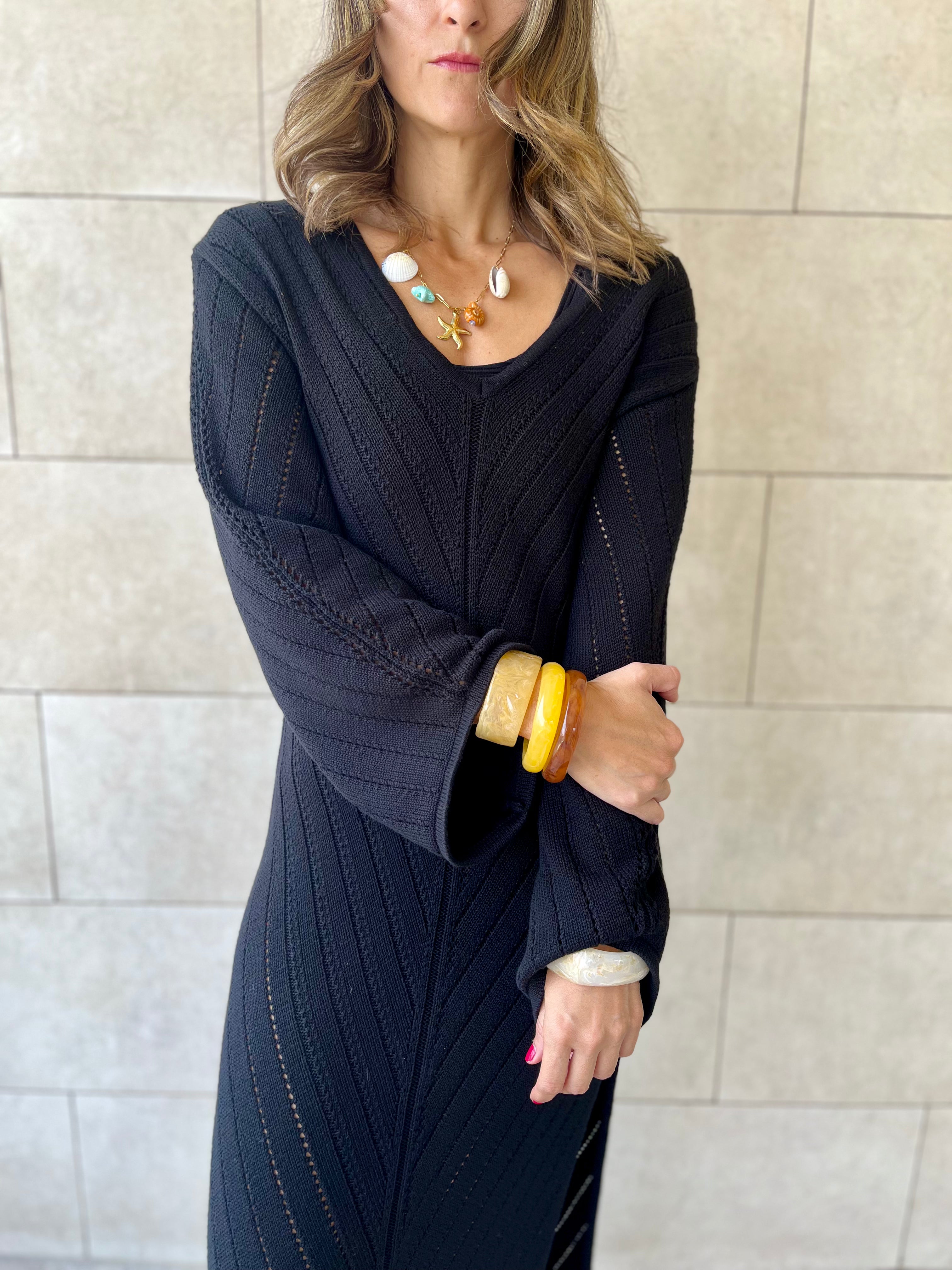 Black Sahara Bloom Dress