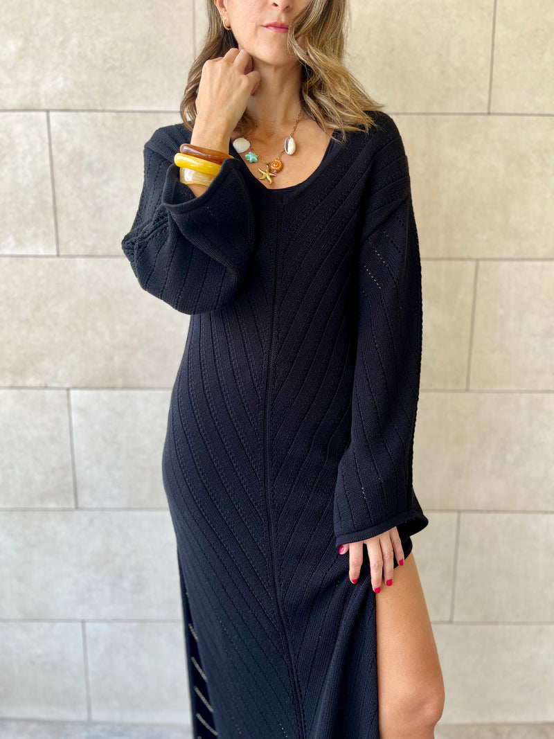Black Sahara Bloom Dress