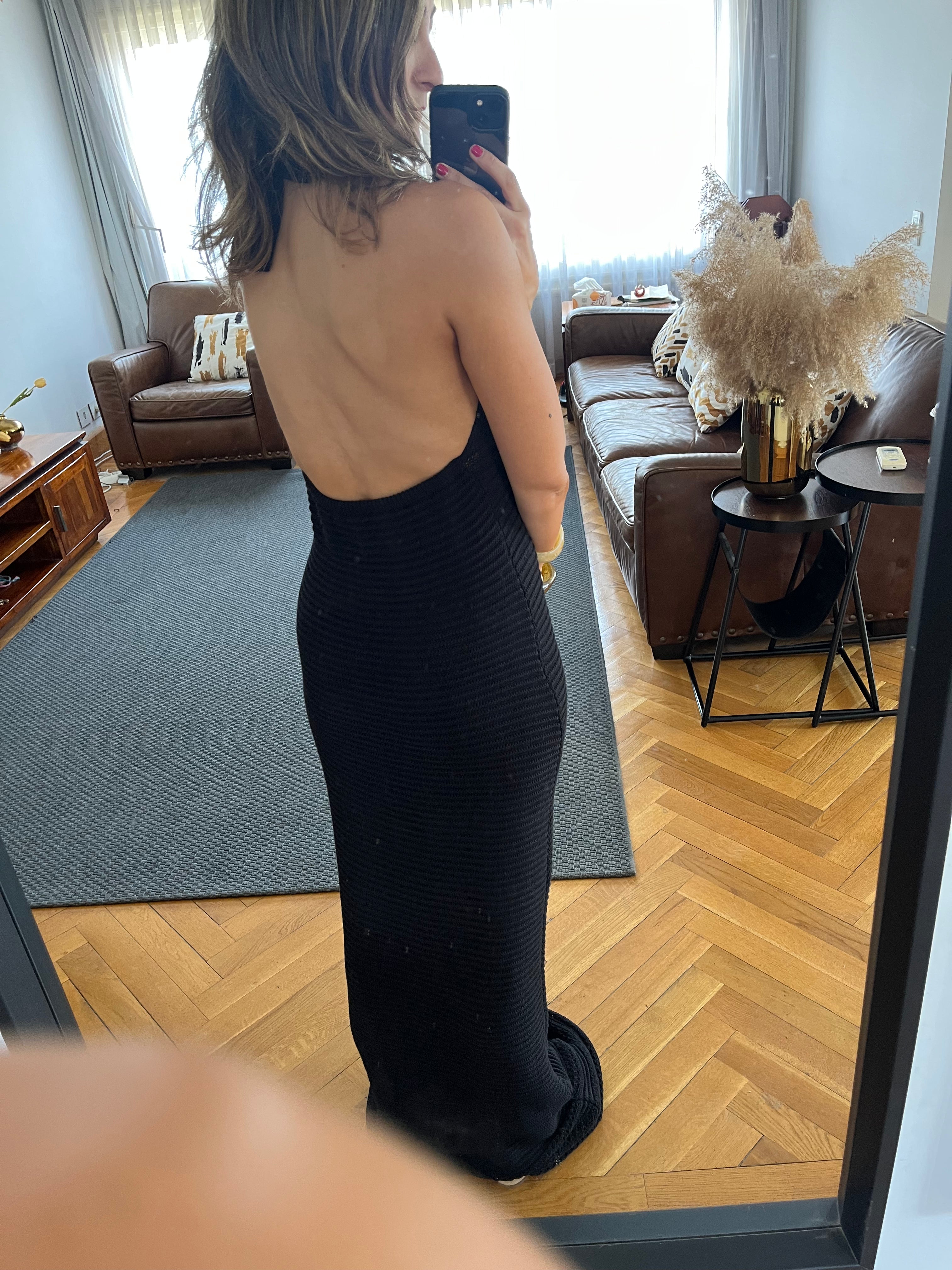 Black Midnight Backless Dress
