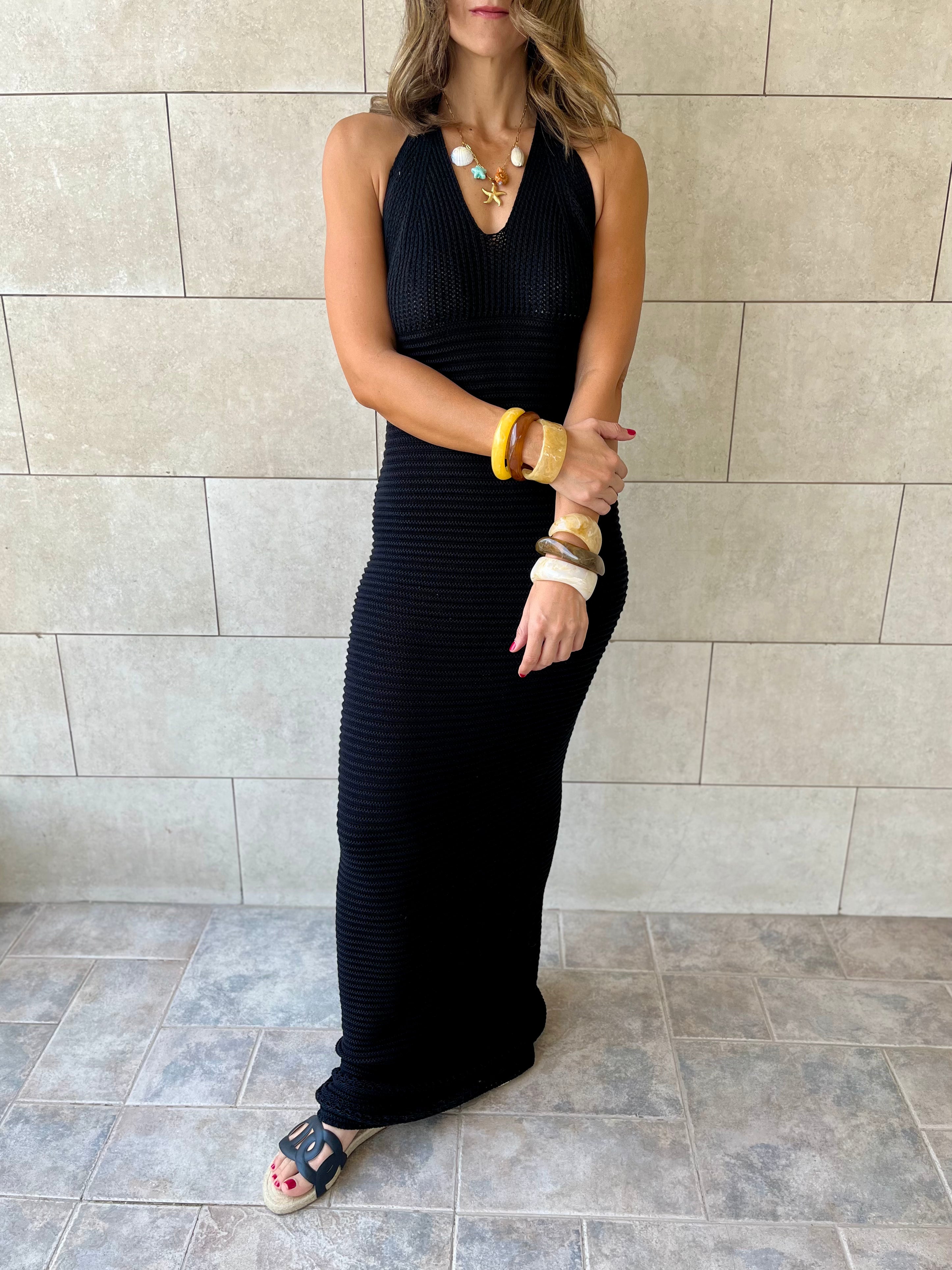 Black Midnight Backless Dress