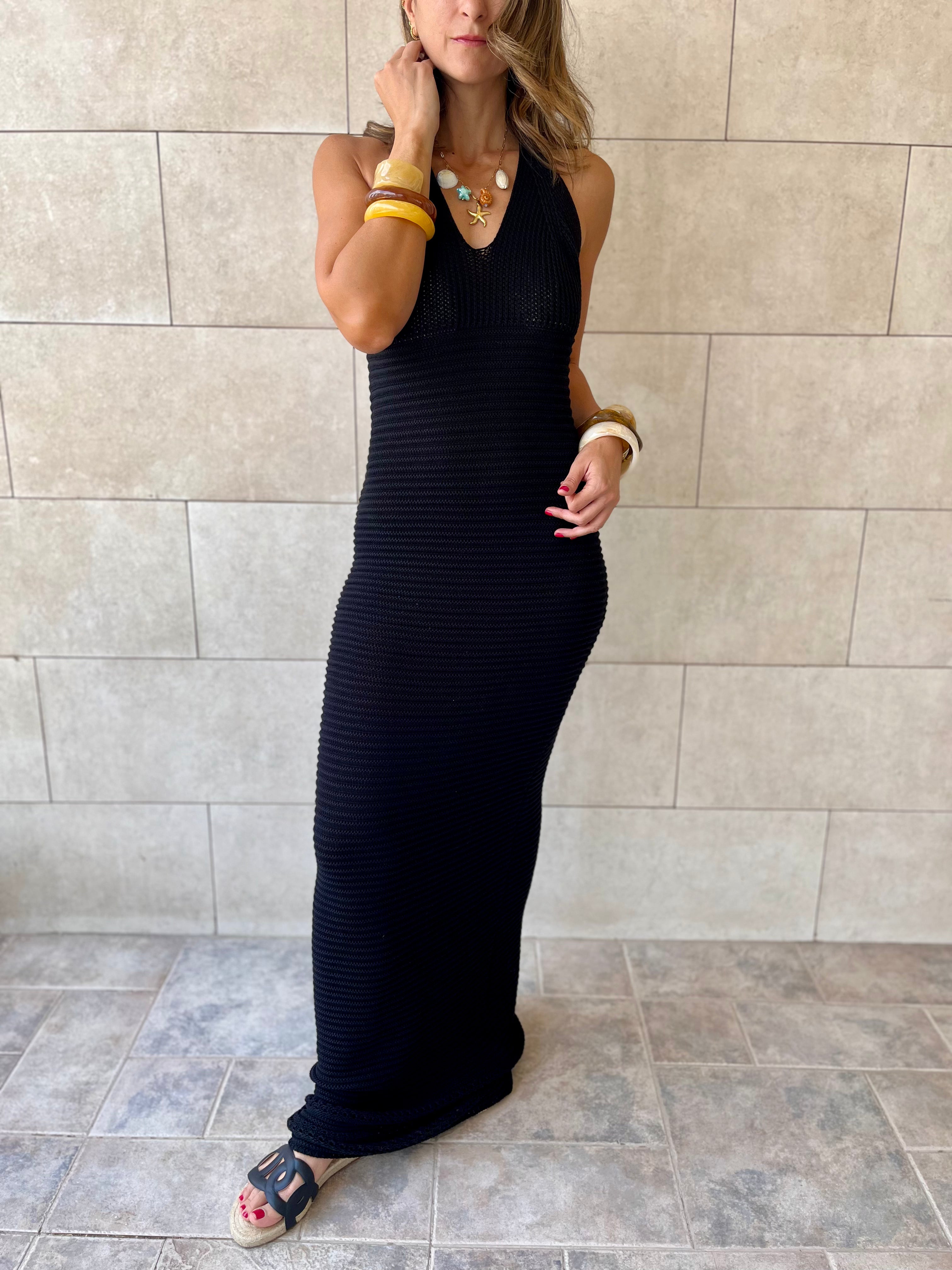 Black Midnight Backless Dress